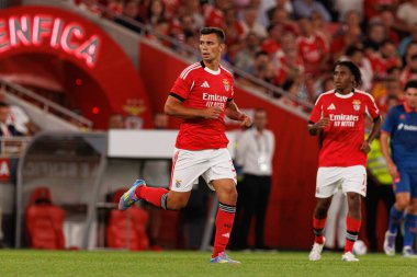 Henrique Araujo, Şampiyonlar Ligi üçüncü tur eleme maçında SL Benfica ve OGC Nice (Maciej Rogowski) arasında görüldü.)