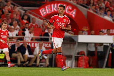 Henrique Araujo, Şampiyonlar Ligi üçüncü tur eleme maçında SL Benfica ve OGC Nice (Maciej Rogowski) arasında görüldü.)