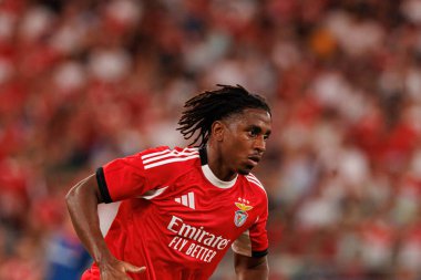 Leandro Barreiro, Şampiyonlar Ligi üçüncü tur eleme maçında SL Benfica ve OGC Nice (Maciej Rogowski) arasında görüldü.)