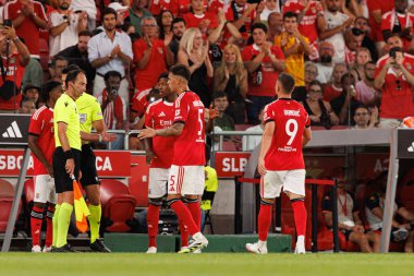 Enzo Barrenechea Şampiyonlar Ligi üçüncü tur eleme maçında SL Benfica ve OGC Nice (Maciej Rogowski) arasında görüldü.)