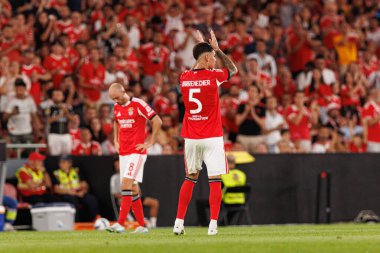 Enzo Barrenechea Şampiyonlar Ligi üçüncü tur eleme maçında SL Benfica ve OGC Nice (Maciej Rogowski) arasında görüldü.)