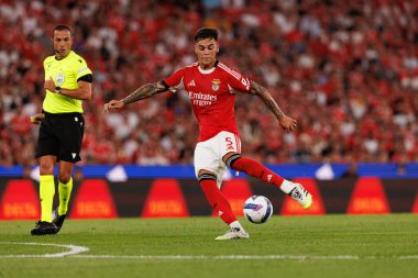 Enzo Barrenechea Şampiyonlar Ligi üçüncü tur eleme maçında SL Benfica ve OGC Nice (Maciej Rogowski) arasında görüldü.)