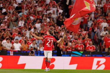 Andreas Schjelderup, Şampiyonlar Ligi üçüncü tur eleme maçında SL Benfica ve OGC Nice (Maciej Rogowski)