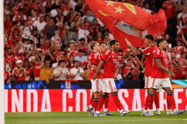 Andreas Schjelderup, Şampiyonlar Ligi üçüncü tur eleme maçında SL Benfica ve OGC Nice (Maciej Rogowski)