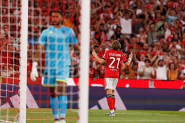 Andreas Schjelderup, Şampiyonlar Ligi üçüncü tur eleme maçında SL Benfica ve OGC Nice (Maciej Rogowski)