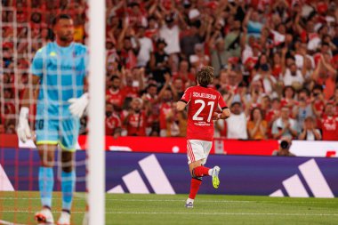 Andreas Schjelderup, Şampiyonlar Ligi üçüncü tur eleme maçında SL Benfica ve OGC Nice (Maciej Rogowski)