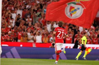 Andreas Schjelderup, Şampiyonlar Ligi üçüncü tur eleme maçında SL Benfica ve OGC Nice (Maciej Rogowski)