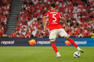 Enzo Barrenechea Şampiyonlar Ligi üçüncü tur eleme maçında SL Benfica ve OGC Nice (Maciej Rogowski) arasında görüldü.)