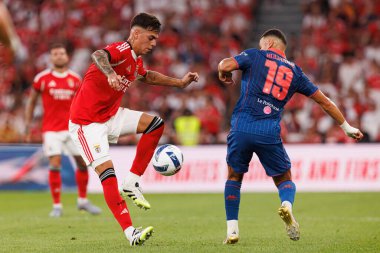 Enzo Barrenechea ve Badredine Bouanani Şampiyonlar Ligi üçüncü tur eleme maçında SL Benfica ve OGC Nice (Maciej Rogowski)