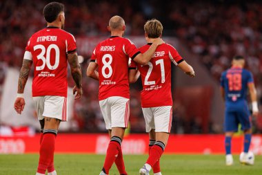 Fredik Aursnes ve Andreas Schjelderup, Şampiyonlar Ligi üçüncü tur eleme maçında SL Benfica ve OGC Nice (Maciej Rogowski)