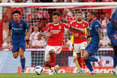 Enzo Barrenechea Şampiyonlar Ligi üçüncü tur eleme maçında SL Benfica ve OGC Nice (Maciej Rogowski) arasında görüldü.)