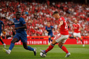 Antoine Mendy ve Samuel Dahl, Şampiyonlar Ligi üçüncü tur eleme maçında SL Benfica ve OGC Nice (Maciej Rogowski)