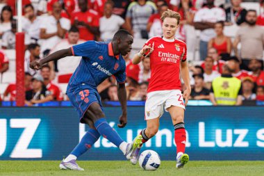 Antoine Mendy ve Andreas Schjelderup Şampiyonlar Ligi 'nde SL Benfica ve OGC Nice (Maciej Rogowski)