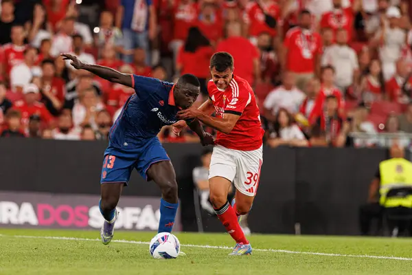 Antoine Mendy ve Henrique Araujo Şampiyonlar Ligi üçüncü tur eleme maçında SL Benfica ve OGC Nice (Maciej Rogowski)