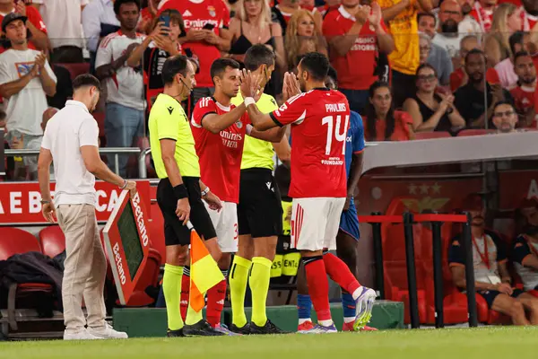 Henrique Araujo ve Vangelis Pavlidis Şampiyonlar Ligi üçüncü tur eleme maçında SL Benfica ve OGC Nice (Maciej Rogowski)