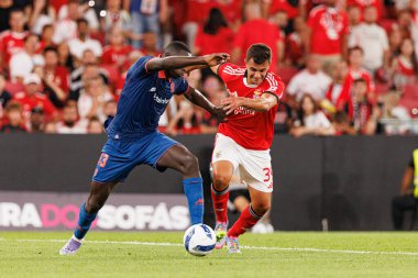 Antoine Mendy ve Henrique Araujo Şampiyonlar Ligi üçüncü tur eleme maçında SL Benfica ve OGC Nice (Maciej Rogowski)