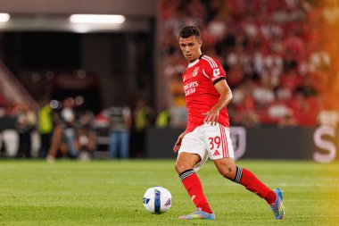 Henrique Araujo, Şampiyonlar Ligi üçüncü tur eleme maçında SL Benfica ve OGC Nice (Maciej Rogowski) arasında görüldü.)