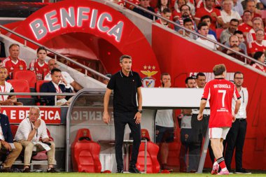 Bruno Lage ve Kerem Akturkoglu Şampiyonlar Ligi üçüncü tur eleme maçında SL Benfica ve OGC Nice (Maciej Rogowski)