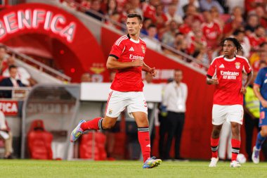 Henrique Araujo, Şampiyonlar Ligi üçüncü tur eleme maçında SL Benfica ve OGC Nice (Maciej Rogowski) arasında görüldü.)