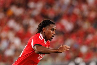 Leandro Barreiro, Şampiyonlar Ligi üçüncü tur eleme maçında SL Benfica ve OGC Nice (Maciej Rogowski) arasında görüldü.)