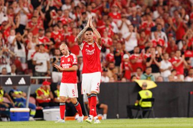 Enzo Barrenechea Şampiyonlar Ligi üçüncü tur eleme maçında SL Benfica ve OGC Nice (Maciej Rogowski) arasında görüldü.)