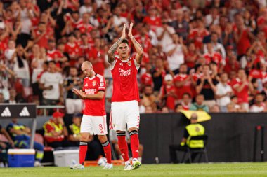 Enzo Barrenechea Şampiyonlar Ligi üçüncü tur eleme maçında SL Benfica ve OGC Nice (Maciej Rogowski) arasında görüldü.)