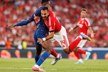 Antoine Mendy ve Vangelis Pavlidis Şampiyonlar Ligi üçüncü tur eleme maçında SL Benfica ve OGC Nice (Maciej Rogowski)