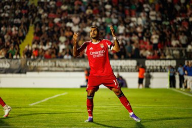 Vangelis Pavlidis, Liga Portekiz maçında Estrela Amadora ve SL Benfica takımları arasında attığı gol sonrasında Estadio Jose Gomes 'de (Maciej Rogowski)