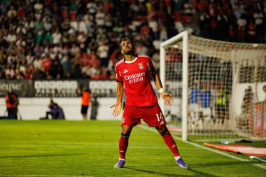 Vangelis Pavlidis, Liga Portekiz maçında Estrela Amadora ve SL Benfica takımları arasında attığı gol sonrasında Estadio Jose Gomes 'de (Maciej Rogowski)