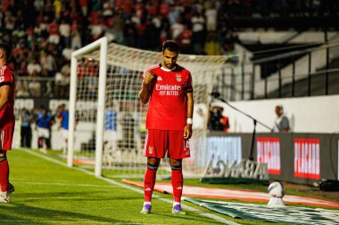 Vangelis Pavlidis, Liga Portekiz maçında Estrela Amadora ve SL Benfica takımları arasında attığı gol sonrasında Estadio Jose Gomes 'de (Maciej Rogowski)