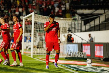 Vangelis Pavlidis, Liga Portekiz maçında Estrela Amadora ve SL Benfica takımları arasında attığı gol sonrasında Estadio Jose Gomes 'de (Maciej Rogowski)