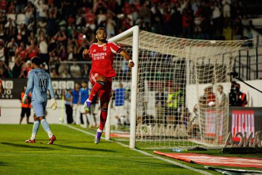 Vangelis Pavlidis, Liga Portekiz maçında Estrela Amadora ve SL Benfica takımları arasında attığı gol sonrasında Estadio Jose Gomes 'de (Maciej Rogowski)