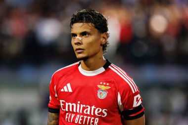 Richard Rios, Liga Portekiz maçı sırasında Estrela Amadora ve SL Benfica takımları arasında Estadio Jose Gomes 'de (Maciej Rogowski)