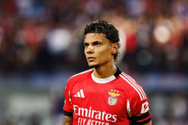 Richard Rios, Liga Portekiz maçı sırasında Estrela Amadora ve SL Benfica takımları arasında Estadio Jose Gomes 'de (Maciej Rogowski)