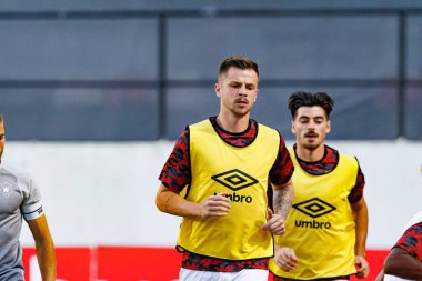 Bernardo Schappo, Liga Portekiz maçı sırasında Estrela Amadora ve SL Benfica takımları arasında Estadio Jose Gomes 'de (Maciej Rogowski)