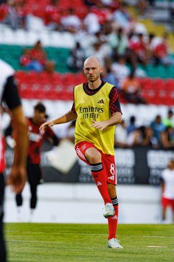 Fredrik Aursnes, Liga Portekiz maçı sırasında Estrela Amadora ve SL Benfica takımları arasında Estadio Jose Gomes 'de (Maciej Rogowski)