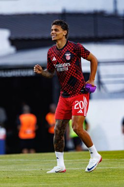 Richard Rios, Liga Portekiz maçı sırasında Estrela Amadora ve SL Benfica takımları arasında Estadio Jose Gomes 'de (Maciej Rogowski)