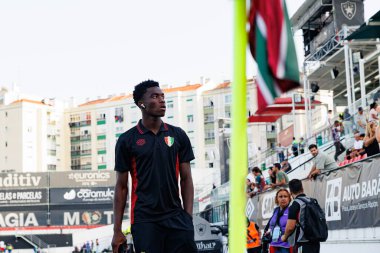 Joao Moises Gastao, Liga Portekiz maçı sırasında Estrela Amadora ve SL Benfica takımları arasında Estadio Jose Gomes 'de (Maciej Rogowski)
