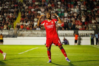Vangelis Pavlidis, Liga Portekiz maçında Estrela Amadora ve SL Benfica takımları arasında attığı gol sonrasında Estadio Jose Gomes 'de (Maciej Rogowski)