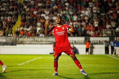 Vangelis Pavlidis, Liga Portekiz maçında Estrela Amadora ve SL Benfica takımları arasında attığı gol sonrasında Estadio Jose Gomes 'de (Maciej Rogowski)
