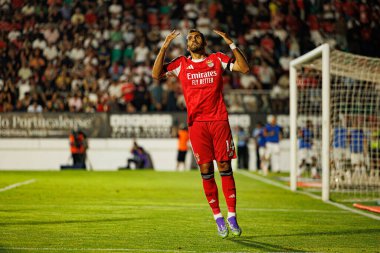 Vangelis Pavlidis, Liga Portekiz maçında Estrela Amadora ve SL Benfica takımları arasında attığı gol sonrasında Estadio Jose Gomes 'de (Maciej Rogowski)
