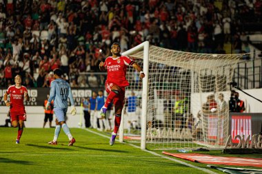 Vangelis Pavlidis, Liga Portekiz maçında Estrela Amadora ve SL Benfica takımları arasında attığı gol sonrasında Estadio Jose Gomes 'de (Maciej Rogowski)