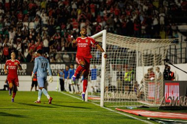 Vangelis Pavlidis, Liga Portekiz maçında Estrela Amadora ve SL Benfica takımları arasında attığı gol sonrasında Estadio Jose Gomes 'de (Maciej Rogowski)