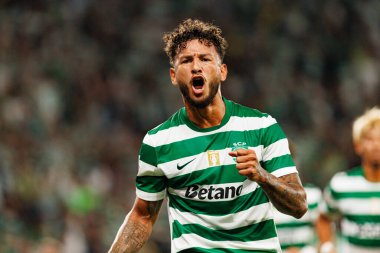 Luis Suarez, Liga Portekiz maçında Estadio Jose Alvalade (Maciej Rogowski) takımları arasında attığı golü kutlarken görüldü.)