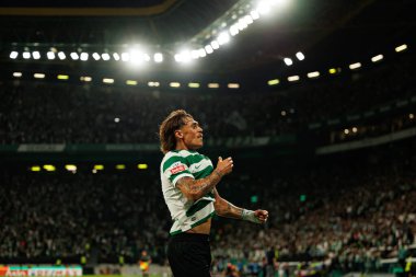 Ricardo Mangas, Liga Portekiz maçında Estadio Jose Alvalade (Maciej Rogowski) takımları arasında attığı golü kutlarken görüldü.)