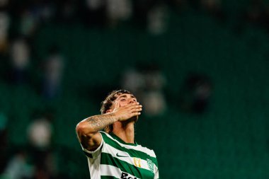 Ricardo Mangas, Liga Portekiz maçı sırasında Estadio Jose Alvalade 'de (Maciej Rogowski) Sporting CP ve FC Arouca takımları arasında görüldü.)