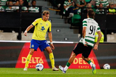 Alex Pinto, Liga Portekiz maçı sırasında Estadio Jose Alvalade 'de (Maciej Rogowski) Sporting CP ve FC Arouca takımları arasında görüldü.)