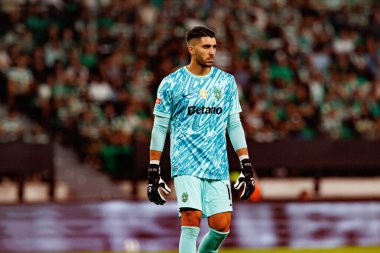 Liga Portekiz maçı sırasında Estadio Jose Alvalade 'de (Maciej Rogowski) Sporting CP ve FC Arouca takımları arasında Rui Silva görüldü.)