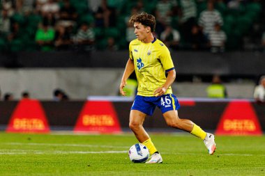 Liga Portekiz maçı sırasında Estadio Jose Alvalade 'de (Maciej Rogowski) Sporting CP ve FC Arouca takımları arasında görülen Mateo Flores)