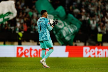 Liga Portekiz maçı sırasında Estadio Jose Alvalade 'de (Maciej Rogowski) Sporting CP ve FC Arouca takımları arasında Rui Silva görüldü.)